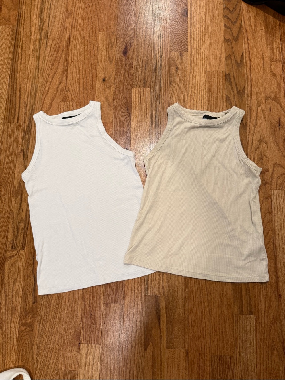 Rachel Zoe White Ribbed Tank Duo